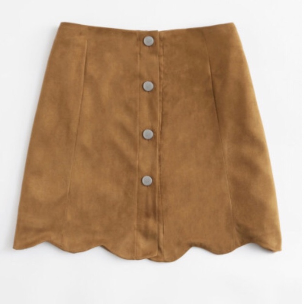 Tan suede skirt